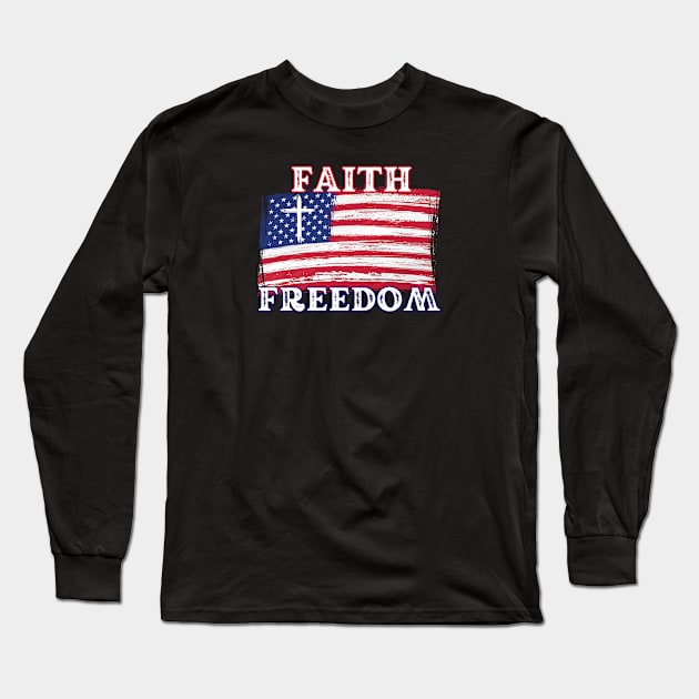 FAITH FREEDOM Long Sleeve T-Shirt by Faith & Freedom Apparel 